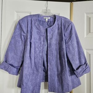 Dressbarn Purple Textured Jacket
